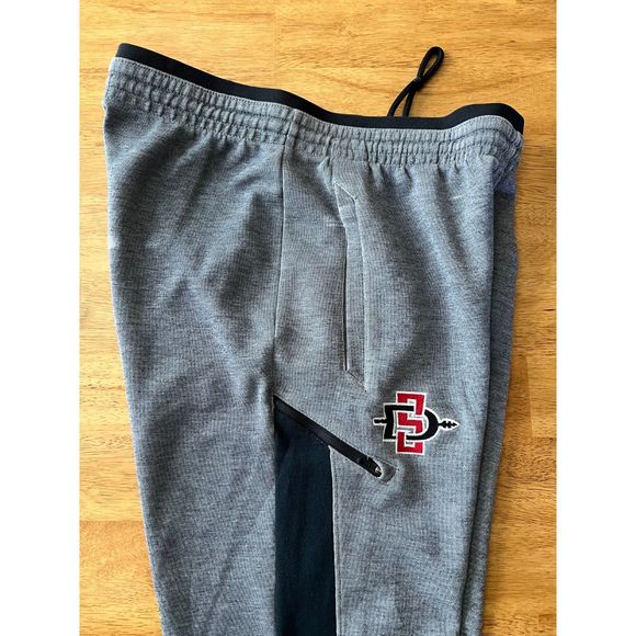 DRI-FIT SHOWTIME WOMEN'S BASKETBALL PANTS SIZE L BLACK HEATHER SDSU AZTECS - Picture 4 of 5